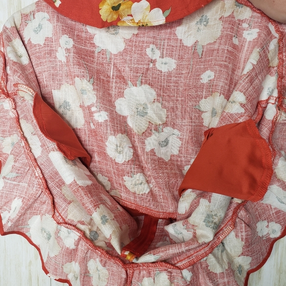 Speechless Dress Orange and Yellow Spaghetti Straps Floral Print Size Large NWT - Picture 10 of 15